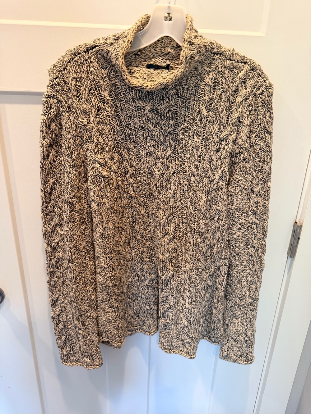 Lauren Jeans Co Ralph Lauren XL Cable Knit Cowl Neck Marled Sweater
